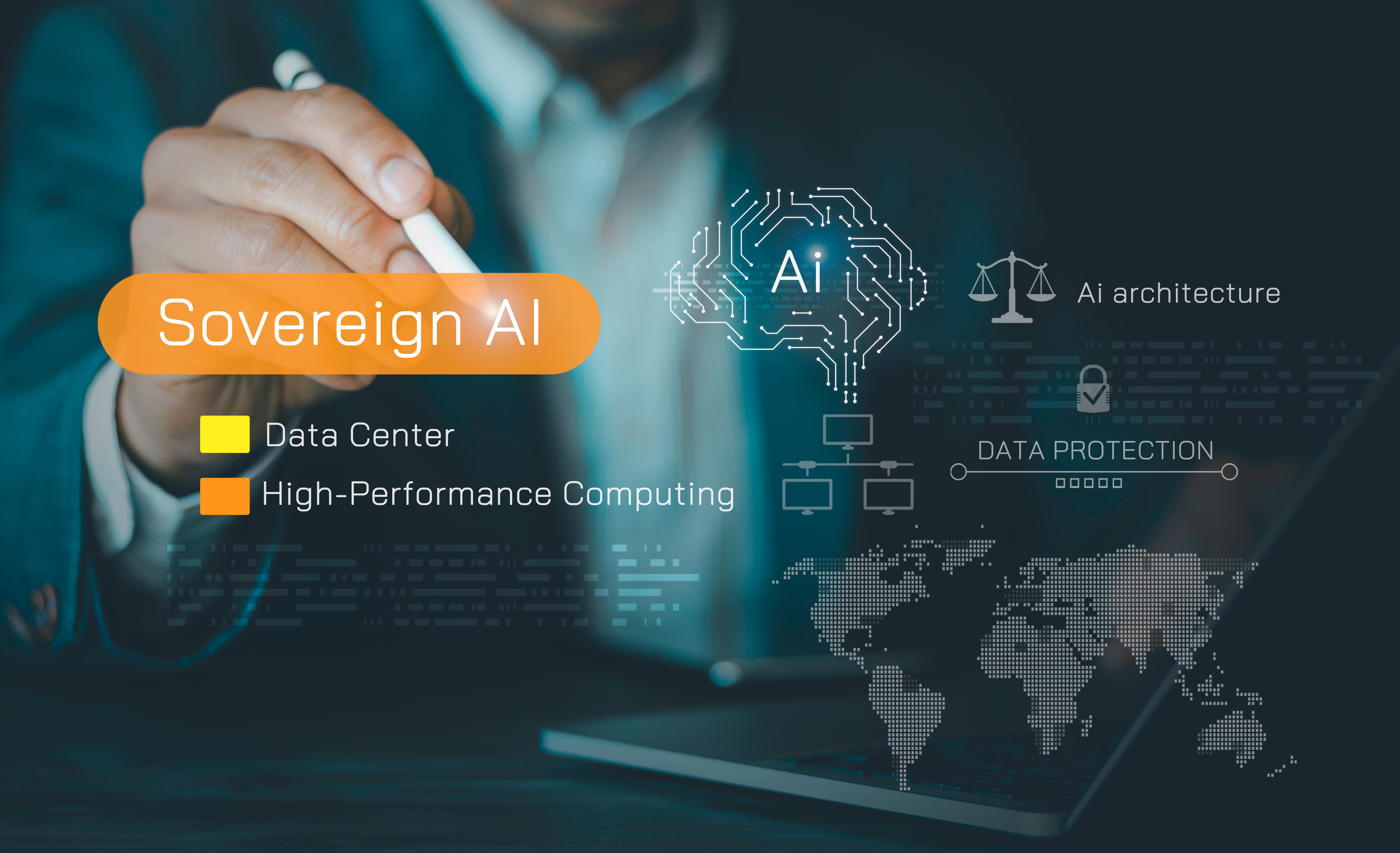 On-premise sovereign AI environment — LLMs and agent fleets deployed inside a customer-controlled data boundary.